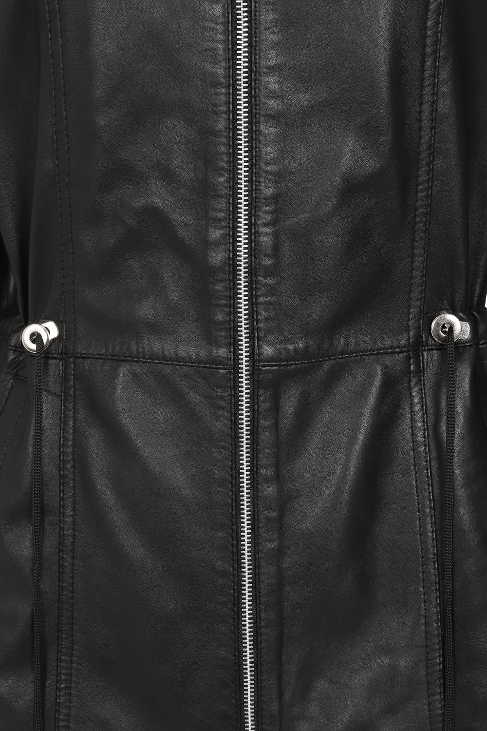 LLD Gracie Genuine Nappa Leather Jacket - Black Hip Length