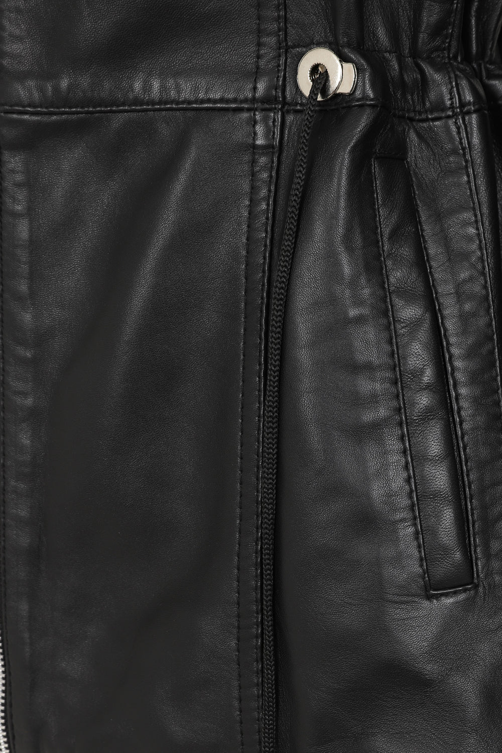 LLD Gracie Genuine Nappa Leather Jacket - Black Hip Length