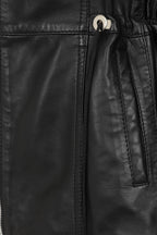 LLD Gracie Genuine Nappa Leather Jacket - Black Hip Length