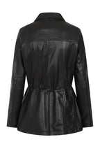 LLD Gracie Genuine Nappa Leather Jacket - Black Hip Length