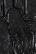 Men's Soft Nappa Leather Gloves Black - Warm Lined Size S-M