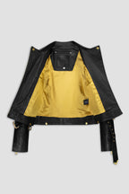 WOMENS LEATHER BIKER