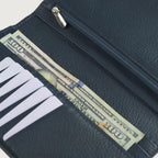 Cameron Grey Leather Long Wallet