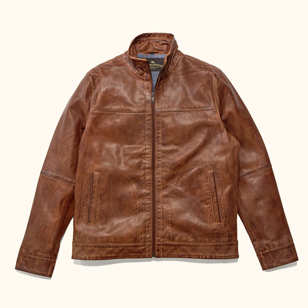 Sedona Light Weight Leather Jacket | Copperwood Brown