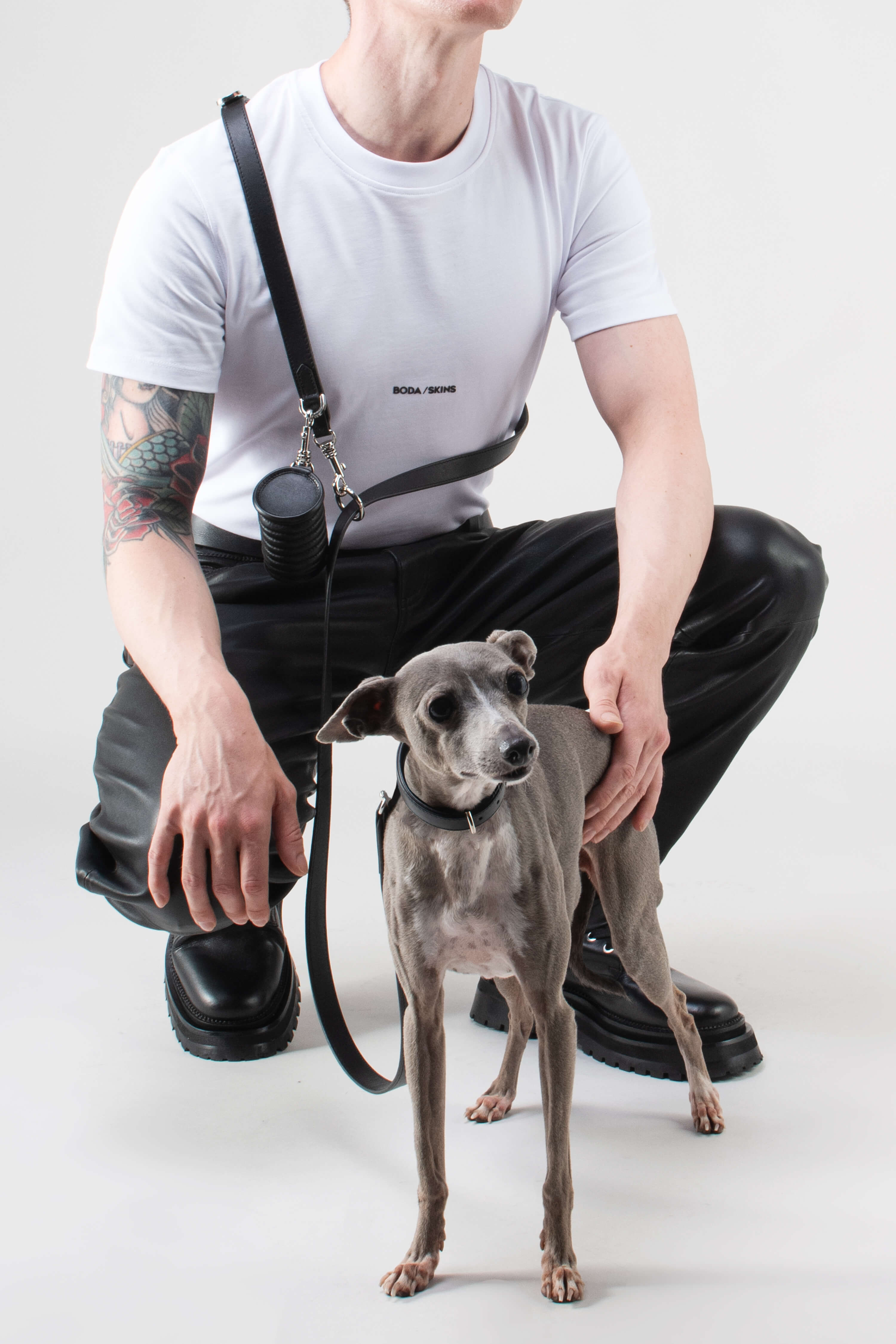 3 in 1 Leather Dog Lead and Collar