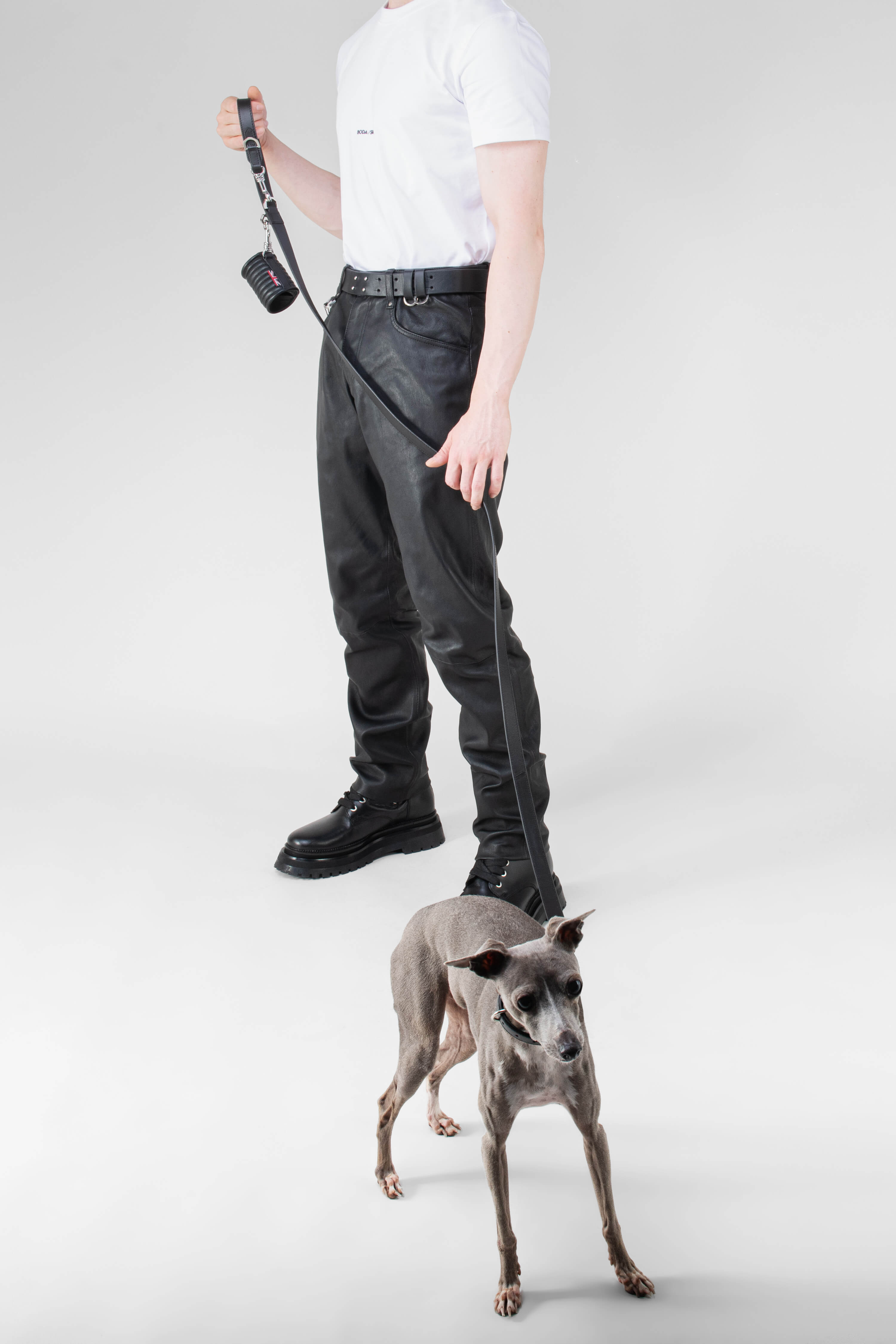 3 in 1 Leather Dog Lead and Collar