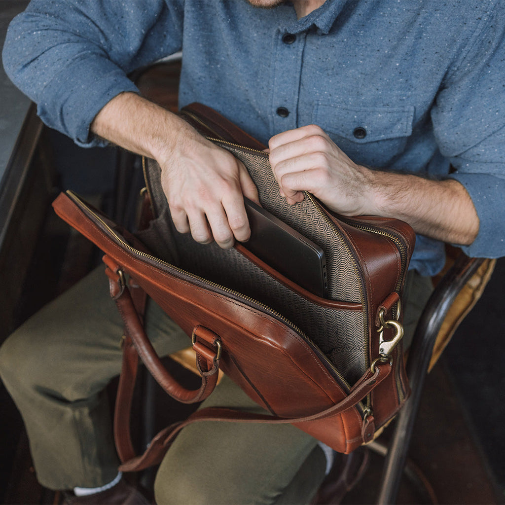 Jefferson Leather Briefcase | Elderwood