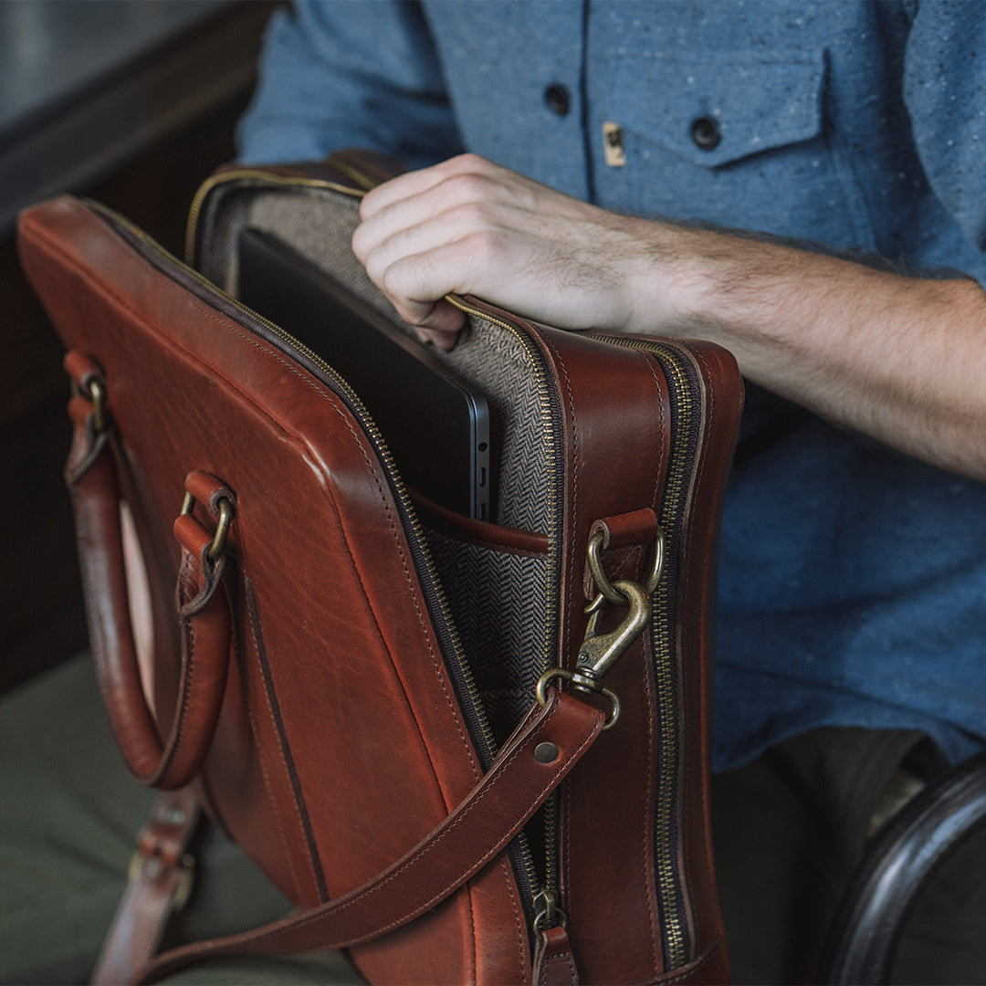 Jefferson Leather Briefcase | Elderwood