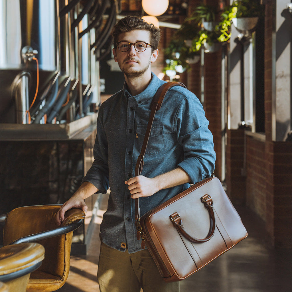 Jefferson Leather Briefcase | Elderwood