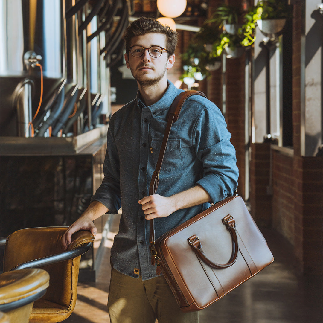 Jefferson Leather Briefcase | Elderwood