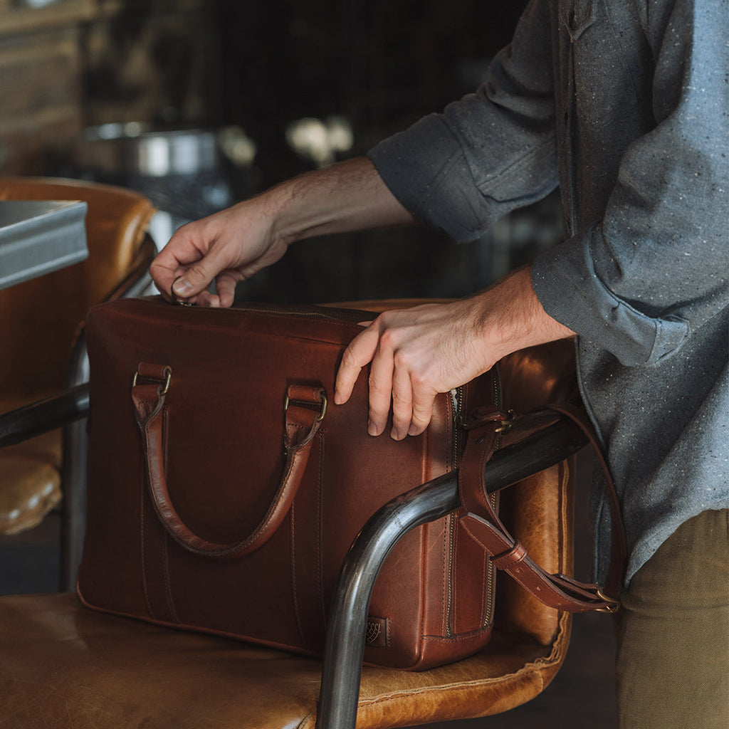 Jefferson Leather Briefcase | Elderwood
