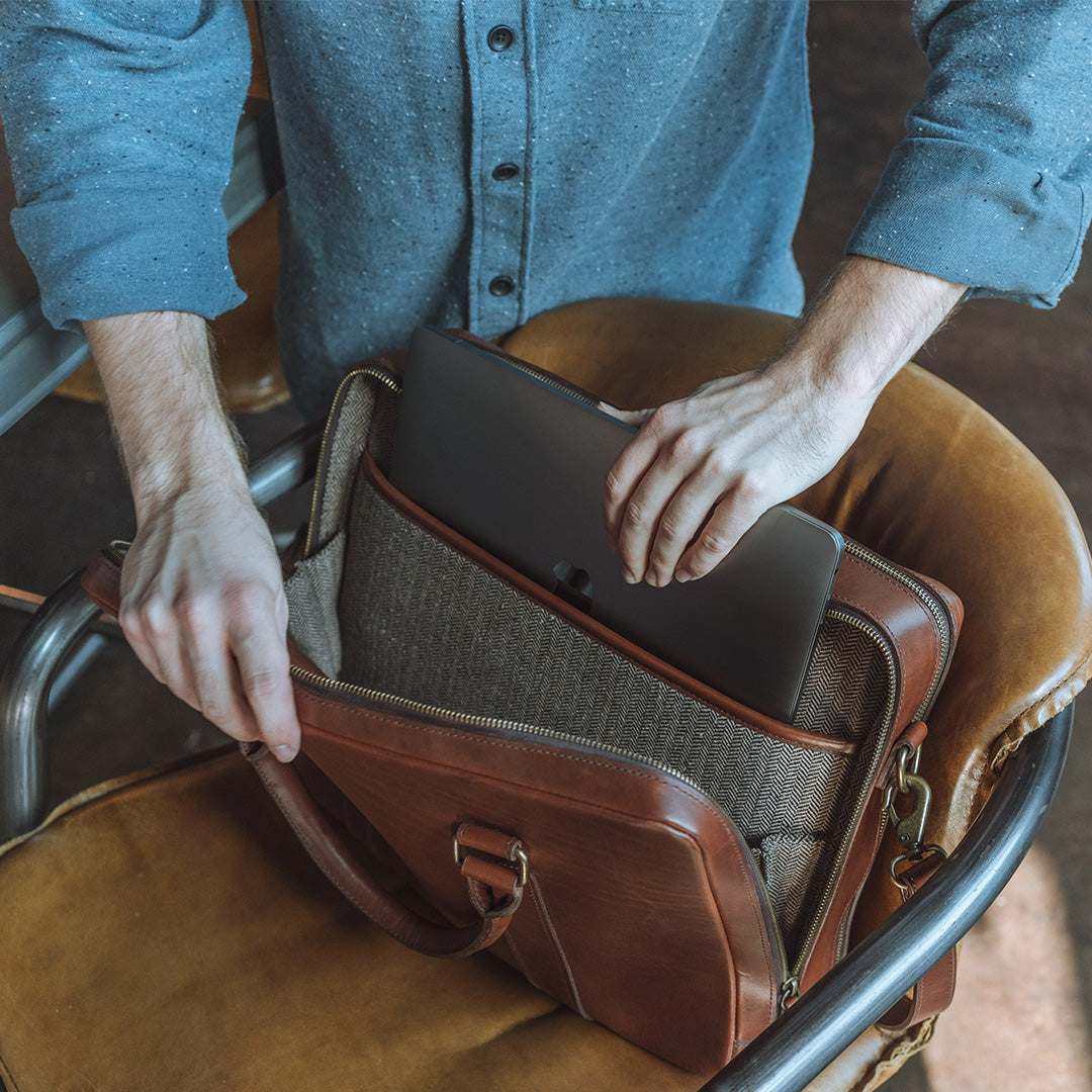 Jefferson Leather Briefcase | Elderwood