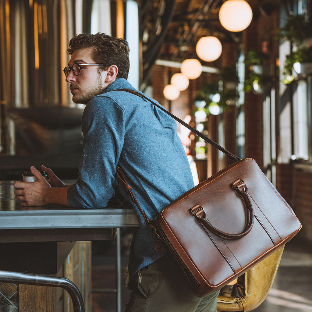 Jefferson Leather Briefcase | Elderwood