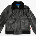 Vulcan Black Leather Flight Jacket - Mens