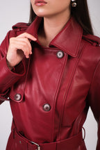 Soho Leather Trench Coat