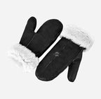 B3 Sheepskin Mitten Gloves Thick Real Shearling Leather Winter Gloves