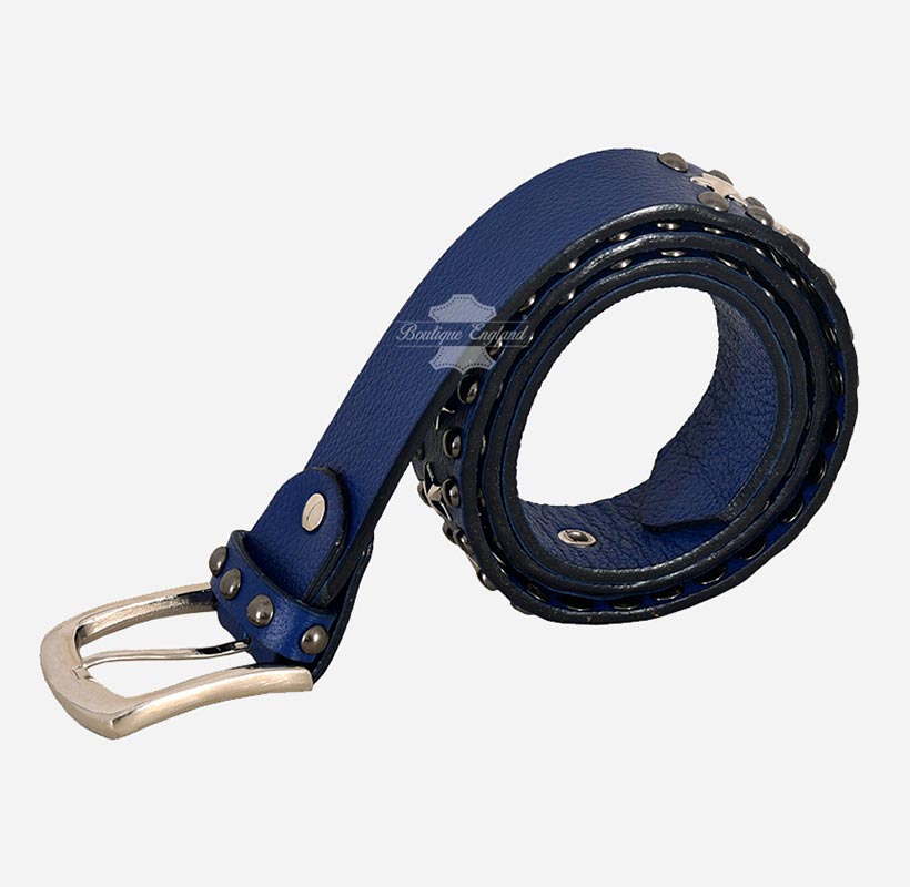 Men's Star Studded Leather Belt
