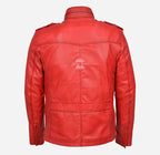 VORTEX Men's Leather Jacket Safari Style Leather Jacket