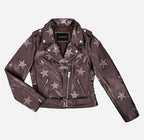 STARLIGHT Women’s Shiny Copper Leather Star Jacket
