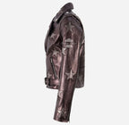 STARLIGHT Women’s Shiny Copper Leather Star Jacket
