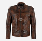 BRUISER Men's Vintage Brown Leather Jacket