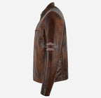 BRUISER Men's Vintage Brown Leather Jacket