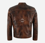 BRUISER Men's Vintage Brown Leather Jacket