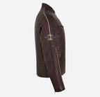 ORION Mens Leather Fashion Jacket Biker Style Leather Jacket