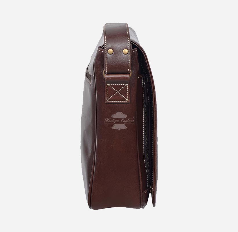 Unisex Leather Crossbody Laptop Satchel Bags