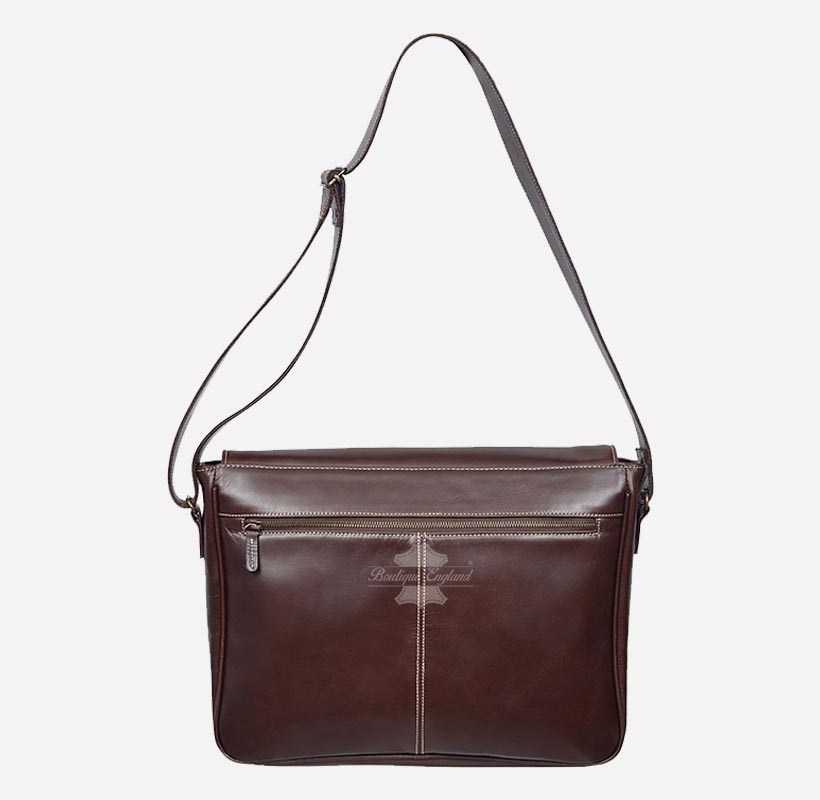 Unisex Leather Crossbody Laptop Satchel Bags