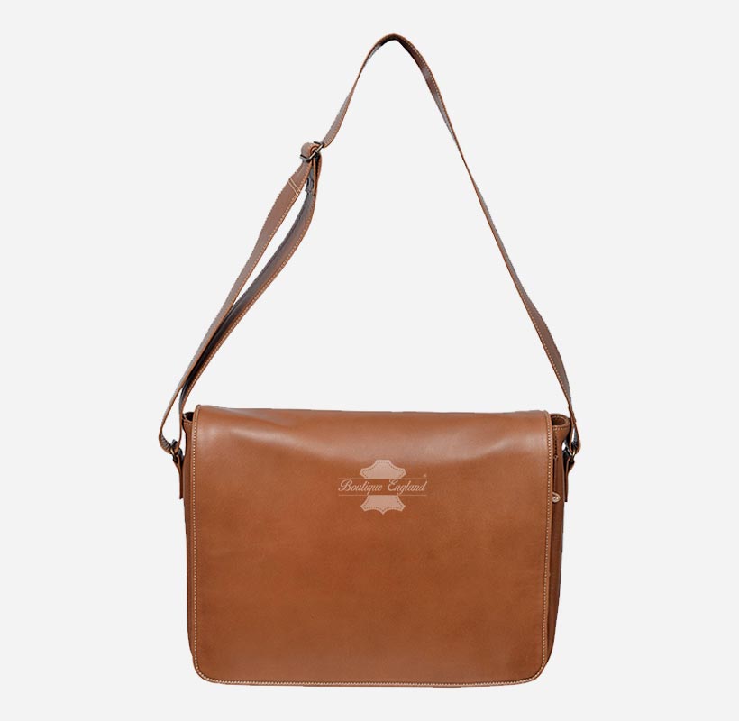 Unisex Leather Crossbody Laptop Satchel Bags