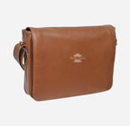 Unisex Leather Crossbody Laptop Satchel Bags