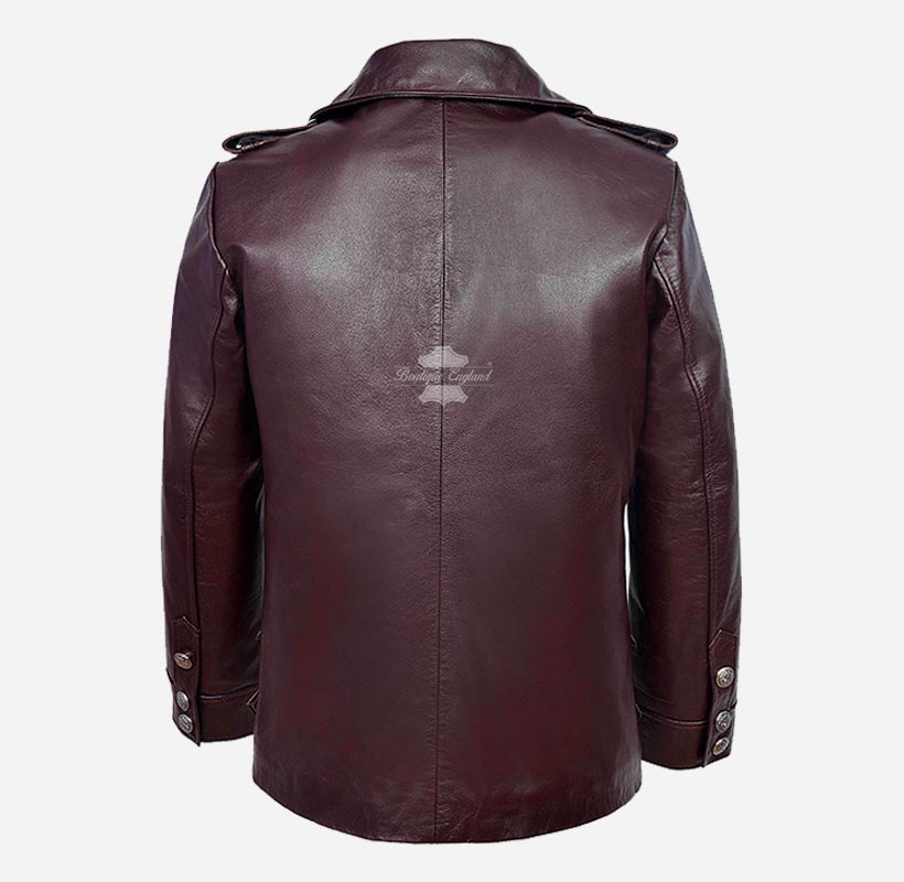 GERMAN WW2 Leather Coat Studded Punk Double Breasted Cow Leather Jacket