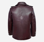 GERMAN WW2 Leather Coat Studded Punk Double Breasted Cow Leather Jacket