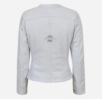 MEGAN Women's Collarless Leather Fashion Jacket