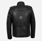 VORTEX Men's Leather Jacket Safari Style Leather Jacket