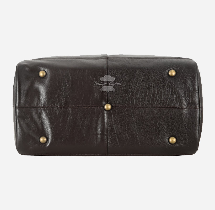 HOLDALL Leather Weekend Duffel Bag Travel Gym Bag