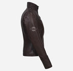GLENVILLE Ladies Leather Jacket Casual Biker Style Jacket