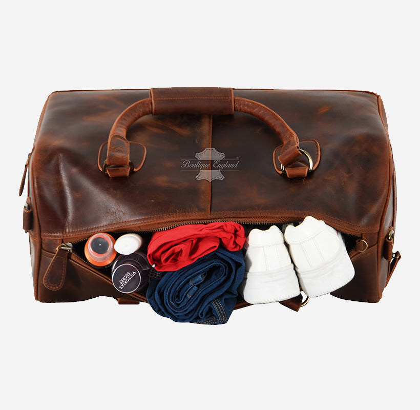 HOLDALL Leather Duffel Bag Weekend Travel & Gym Holdall