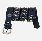 Men's Star Studded Leather Belt