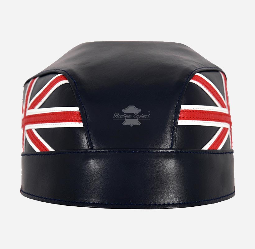 Union Jack Leather Bandana Pre-Tied Motorcycle Casual Bandana Cap