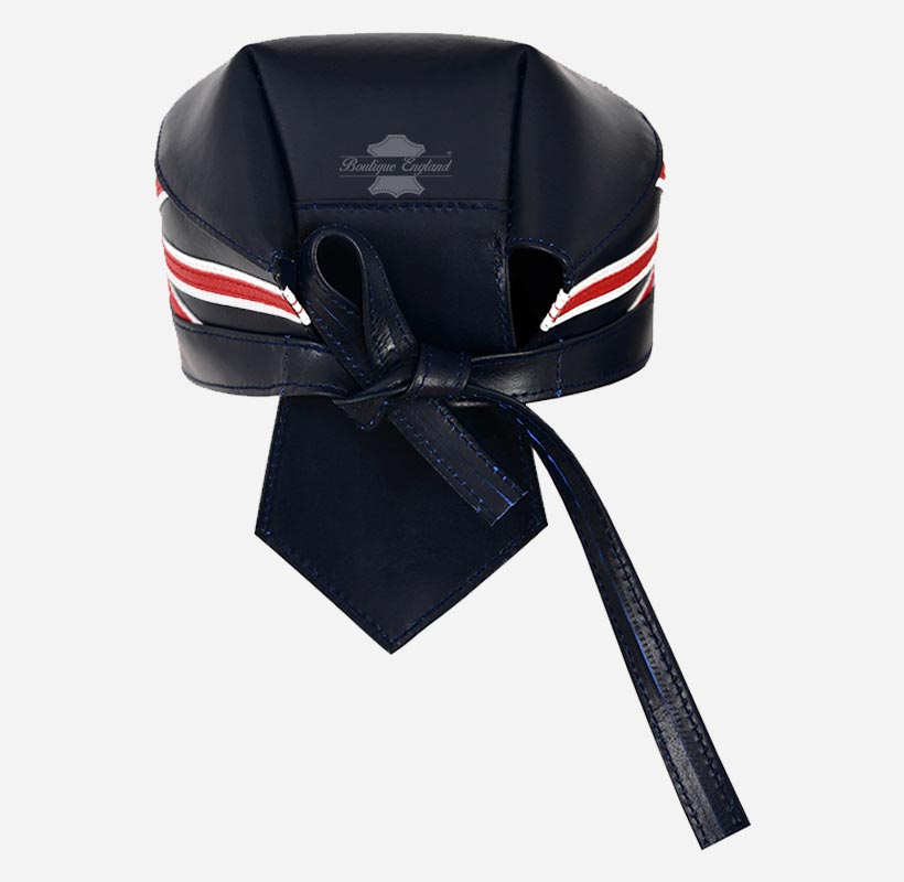 Union Jack Leather Bandana Pre-Tied Motorcycle Casual Bandana Cap