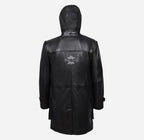 TOGGLE Men's Leather Duffle Coat With Hood