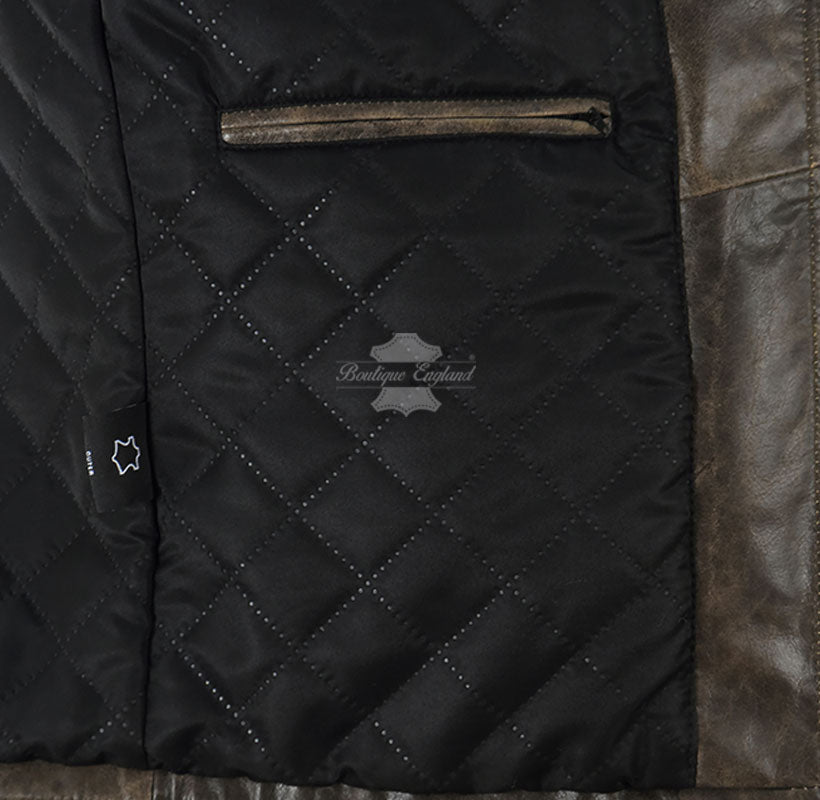 BROOKS Vintage Waxed Collared Leather Jacket