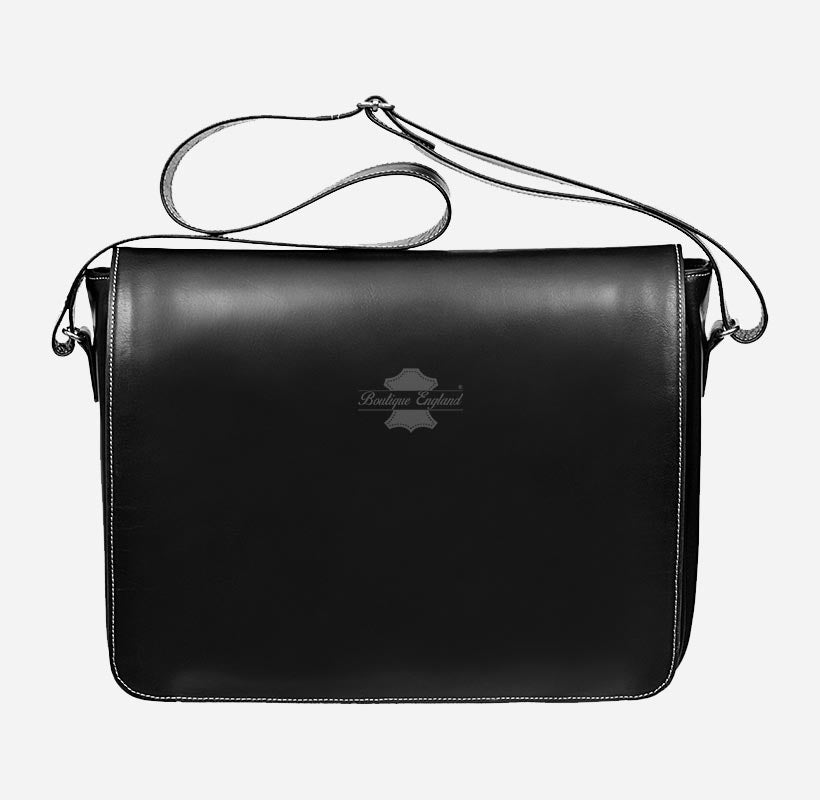 Unisex Leather Crossbody Laptop Satchel Bags