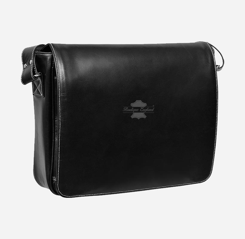 Unisex Leather Crossbody Laptop Satchel Bags