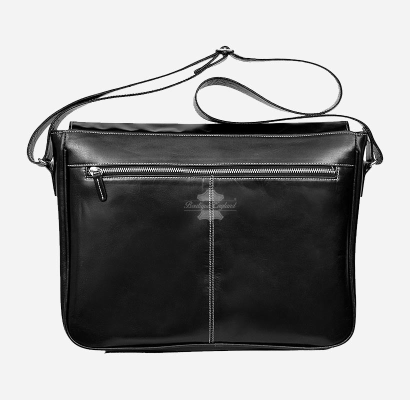 Unisex Leather Crossbody Laptop Satchel Bags