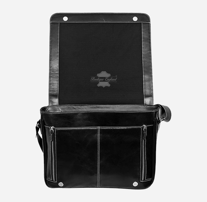 Unisex Leather Crossbody Laptop Satchel Bags