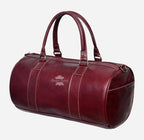 Round Holdall Leather Weekend Bag Travel Bag Duffel Gym Bag