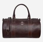 Round Holdall Leather Weekend Bag Travel Bag Duffel Gym Bag